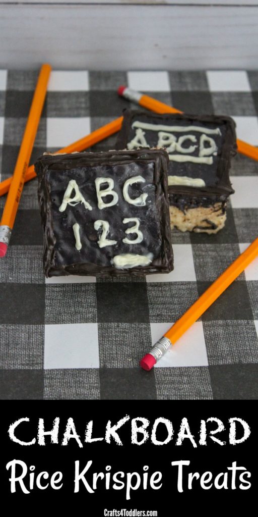 Back to School Chalkboard Rice Krispie Treats - Crafts 4 Toddlers