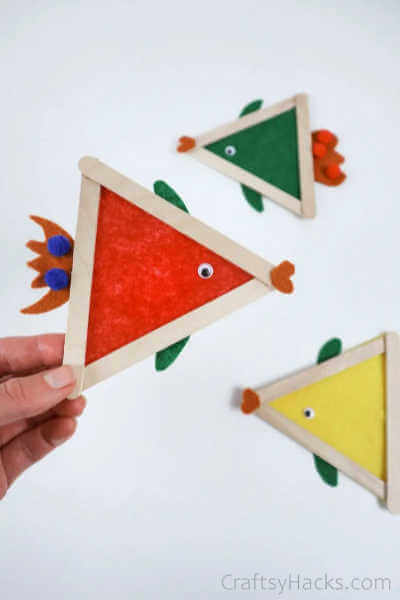 Kids Popsicle Stick Fish Craft