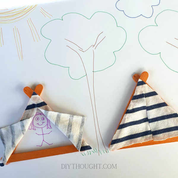 Popsicle Stick Tent Craft