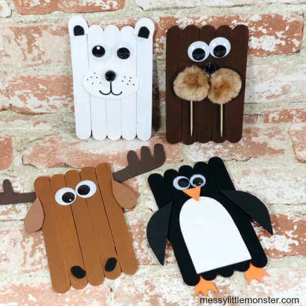 Arctic Animal Popsicle Stick Crafts