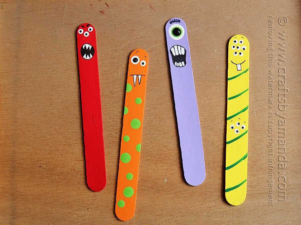 Popsicle Stick Monsters Craft